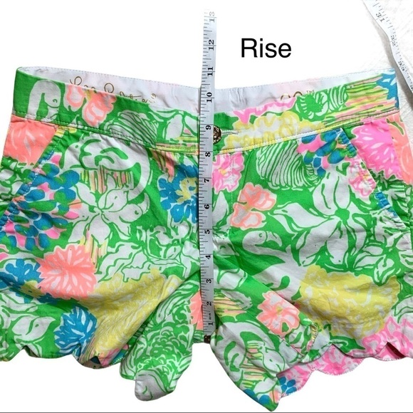 Lilly Pulitzer Buttercup Shorts Hibiscus Stroll Size 00 - Picture 10 of 16